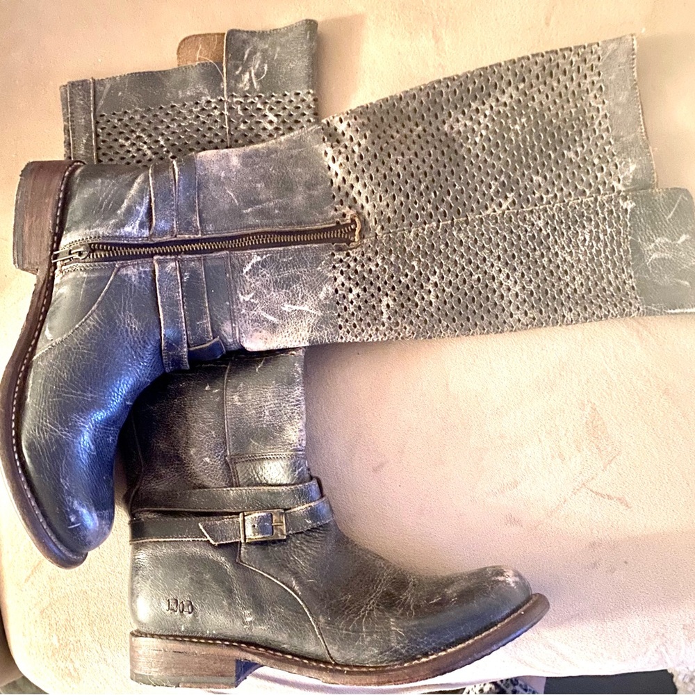 BED STU blue weathered FUNKY western boots! GORGEOUS!  Size 9
